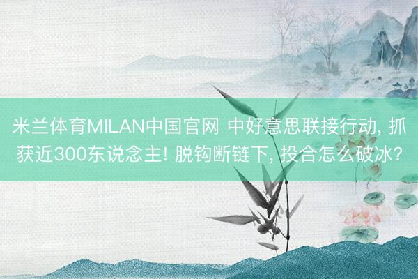 米兰体育MILAN中国官网 中好意思联接行动， 抓获近300东说念主! 脱钩断链下， 投合怎么破冰?